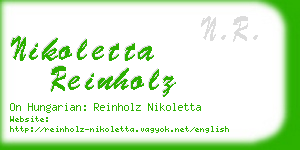 nikoletta reinholz business card